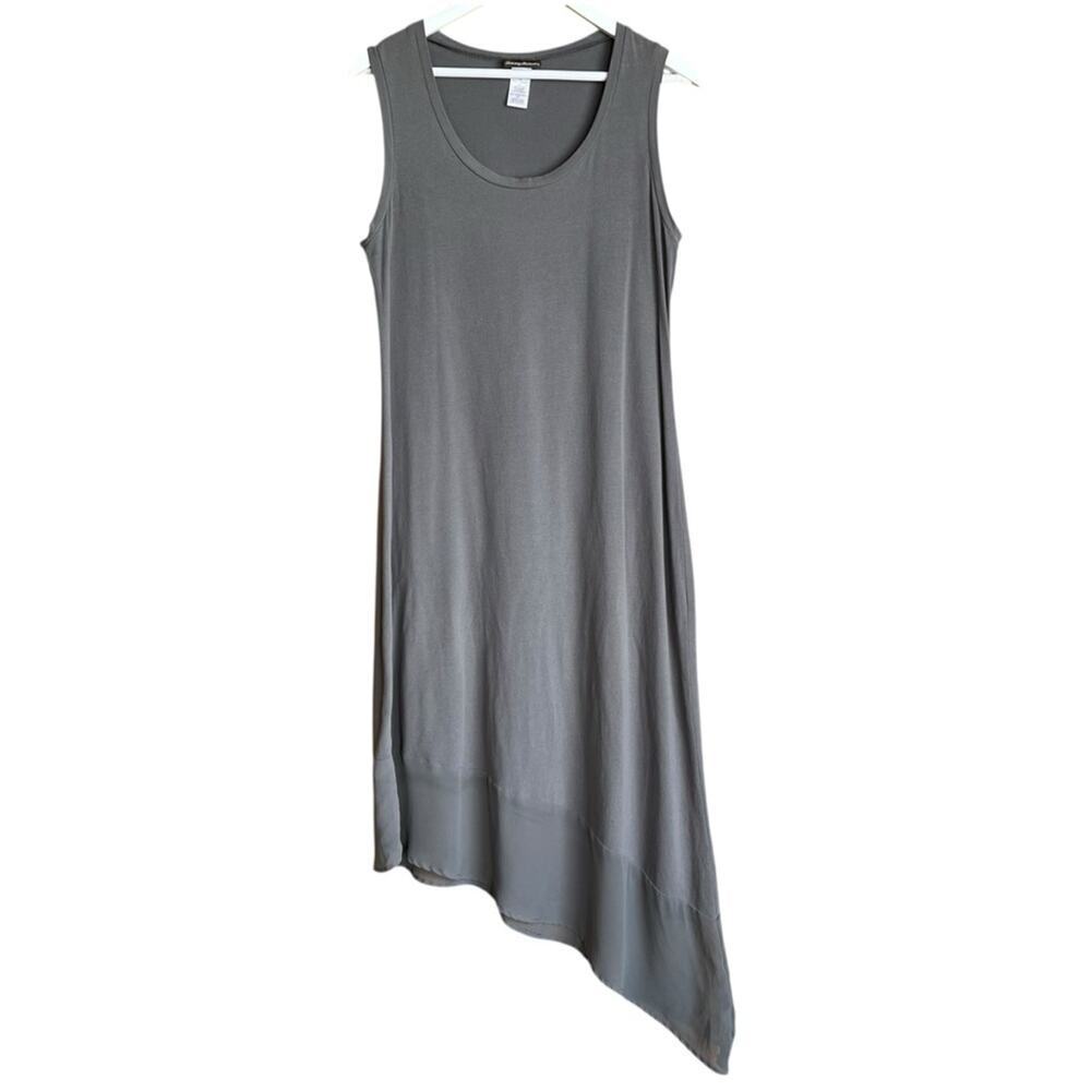 Tommy Bahama Gray Cotton Asymmetrical Tank Dress Women’s Size Medium